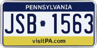 PA license plate JSB1563
