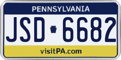PA license plate JSD6682
