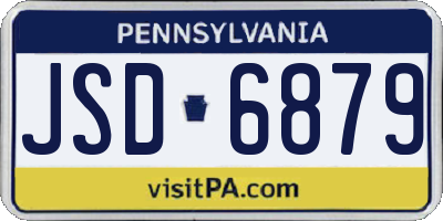 PA license plate JSD6879