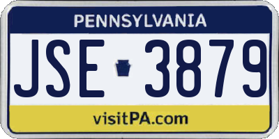 PA license plate JSE3879