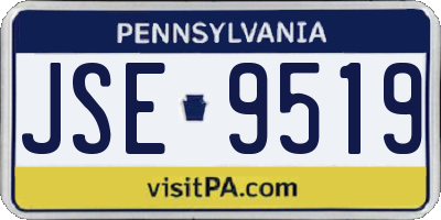 PA license plate JSE9519