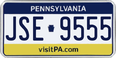 PA license plate JSE9555