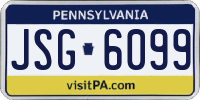 PA license plate JSG6099