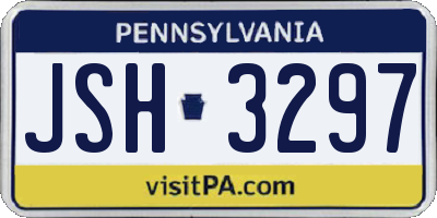 PA license plate JSH3297