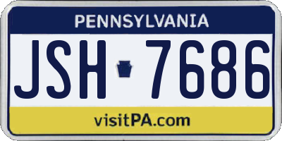 PA license plate JSH7686