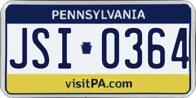 PA license plate JSI0364