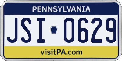 PA license plate JSI0629