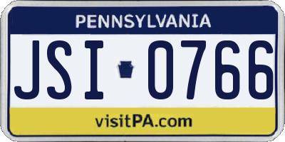 PA license plate JSI0766