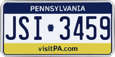 PA license plate JSI3459