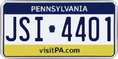 PA license plate JSI4401