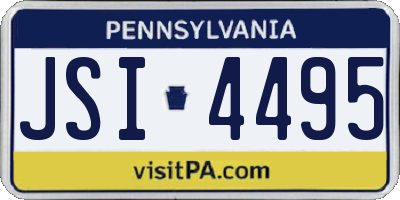 PA license plate JSI4495
