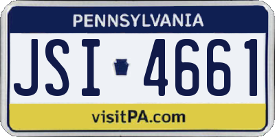 PA license plate JSI4661
