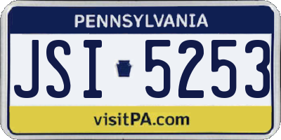 PA license plate JSI5253