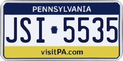PA license plate JSI5535