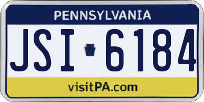 PA license plate JSI6184