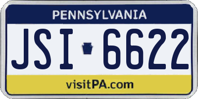 PA license plate JSI6622