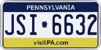 PA license plate JSI6632