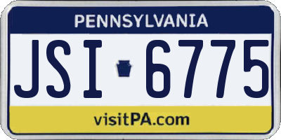 PA license plate JSI6775