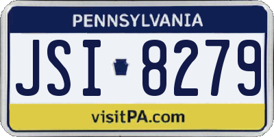 PA license plate JSI8279