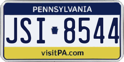 PA license plate JSI8544