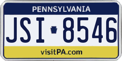 PA license plate JSI8546