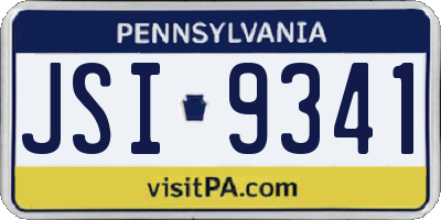 PA license plate JSI9341