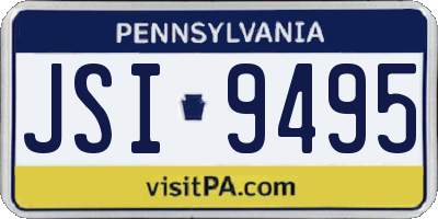 PA license plate JSI9495