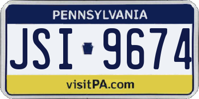 PA license plate JSI9674