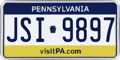 PA license plate JSI9897