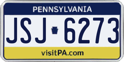 PA license plate JSJ6273