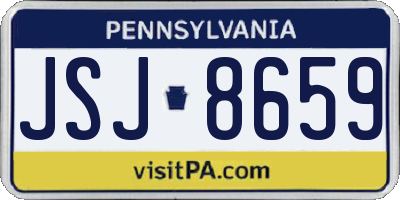 PA license plate JSJ8659