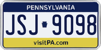 PA license plate JSJ9098
