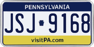 PA license plate JSJ9168