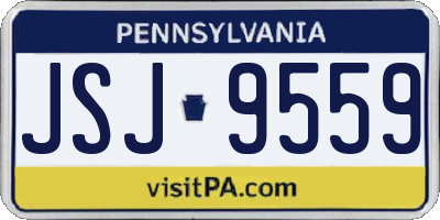 PA license plate JSJ9559