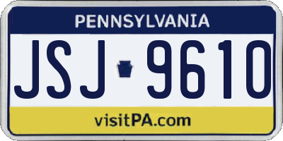 PA license plate JSJ9610