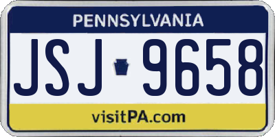 PA license plate JSJ9658