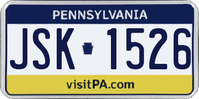 PA license plate JSK1526