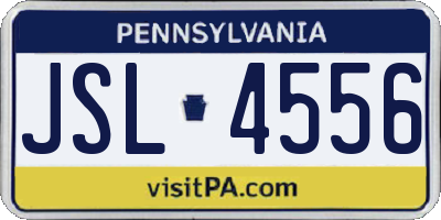 PA license plate JSL4556