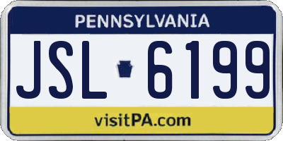 PA license plate JSL6199