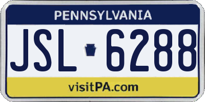 PA license plate JSL6288