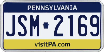 PA license plate JSM2169