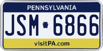 PA license plate JSM6866