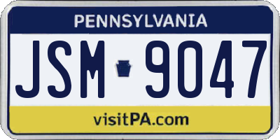 PA license plate JSM9047