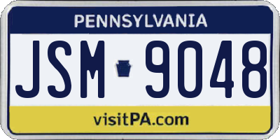 PA license plate JSM9048