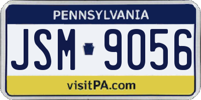 PA license plate JSM9056