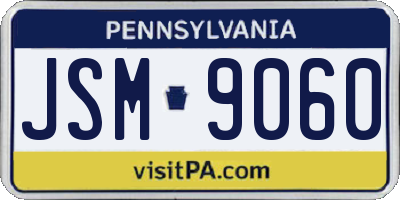 PA license plate JSM9060