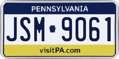 PA license plate JSM9061