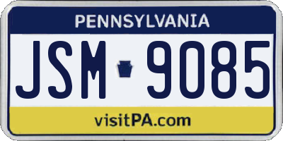 PA license plate JSM9085