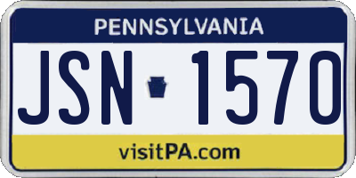 PA license plate JSN1570