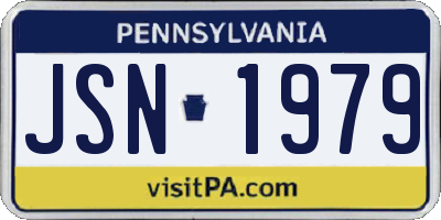 PA license plate JSN1979